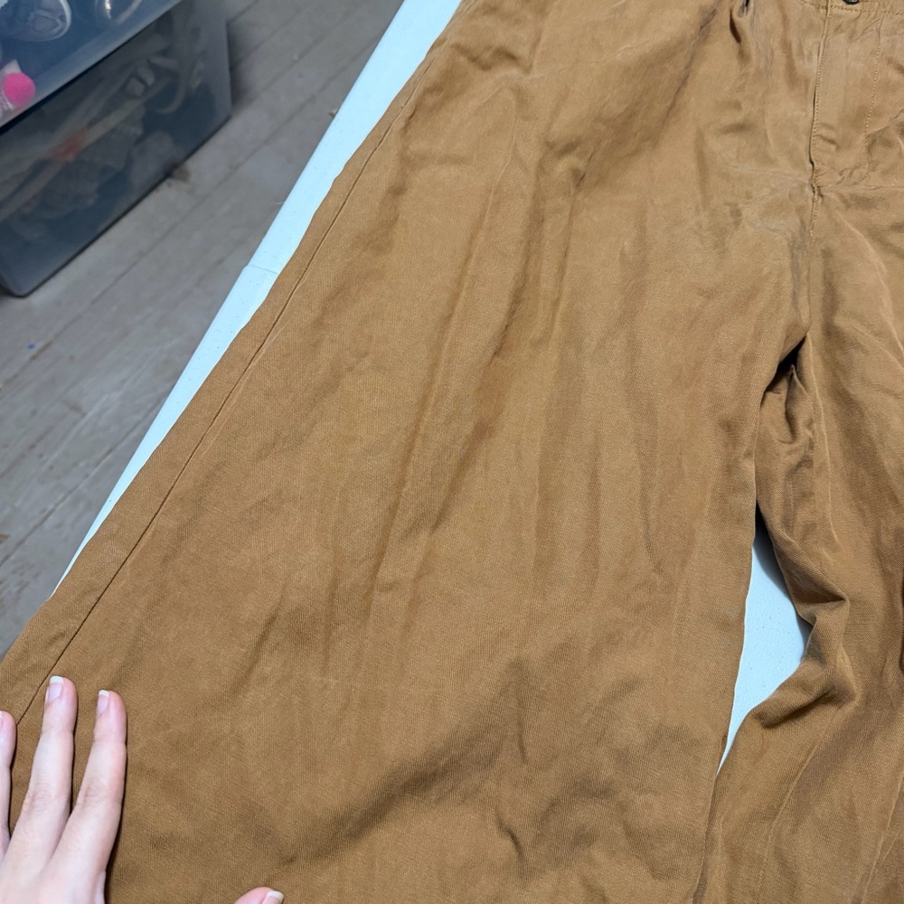 Madewell Wide-Leg Pants in Camel Brown - Picture 8 of 14